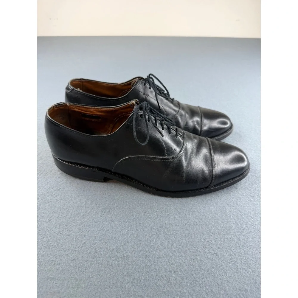 Allen Edmonds Park Avenue Men 8 Black Leather Cap Toe Oxford Dress Shoes USA